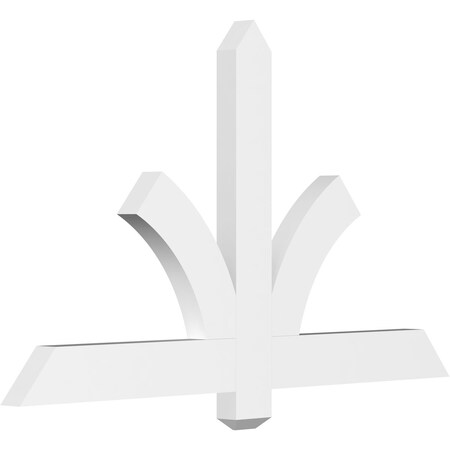 Ekena Millwork Redmond Architectural Grade PVC Gable Bracket, 48"W x 28"H x 2"D x 4"F, 14/12 Pitch GBP048X28X0204RED00